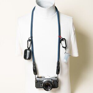 DEEP BLUE 42" Rope Camera Strap w/ Peak Design Anchors & accessory loops